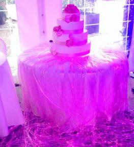 Service luci per matrimonio, tavolo per torta nuziale con LED cambia colore