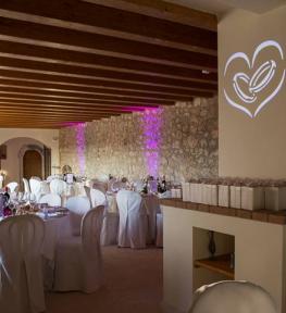 Impianto luci per matrimonio in villa con effetti speciali