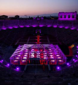 Service luci per Vinitaly 2017: cena di gala di apertura in Arena