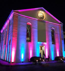 Service luci per evento Anara Pitnara a Tarmassia, Chiesa Parrocchiale